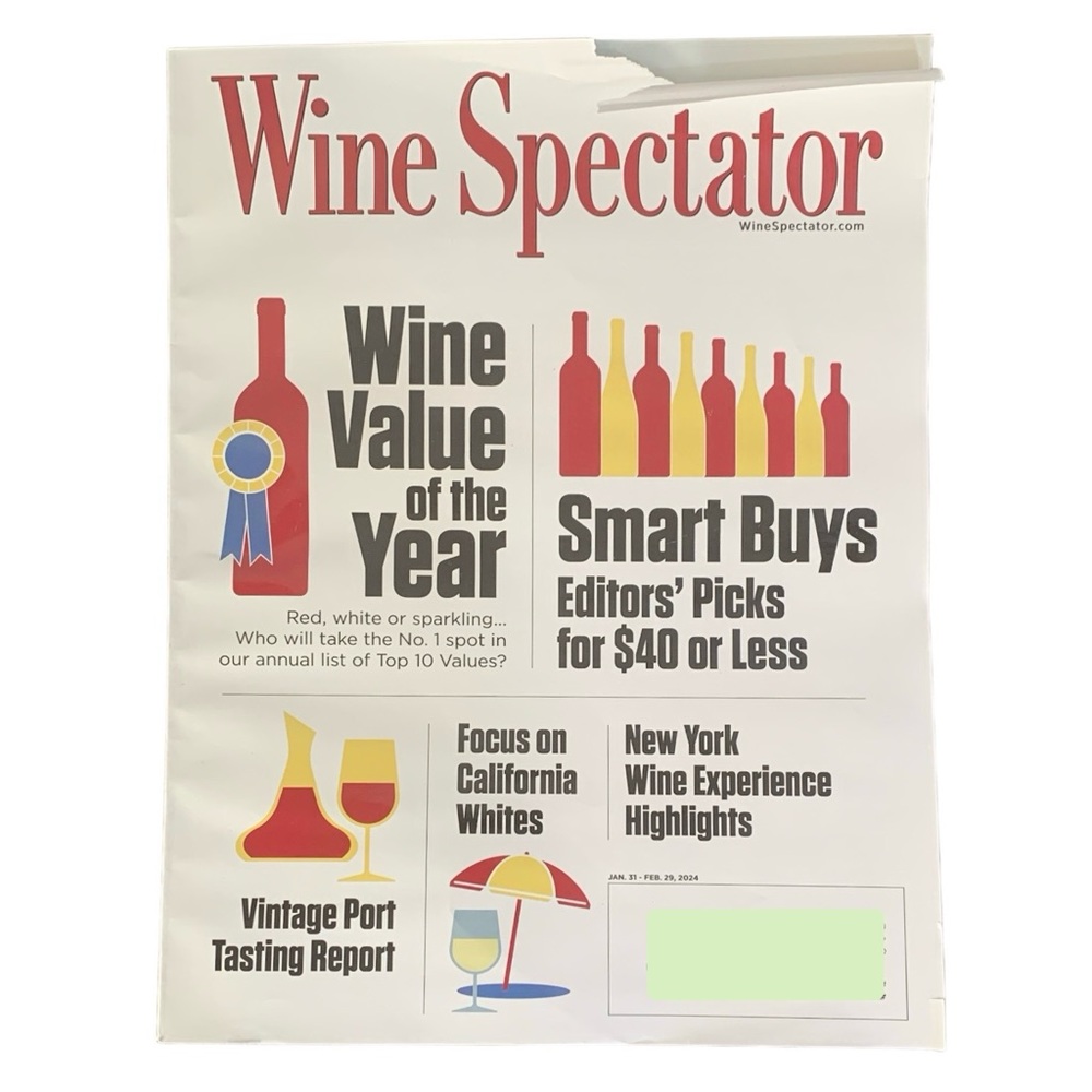 Wine Spectator Magazine Jan 31 Feb 29 2024 Value Of The Year Smart Buys New York